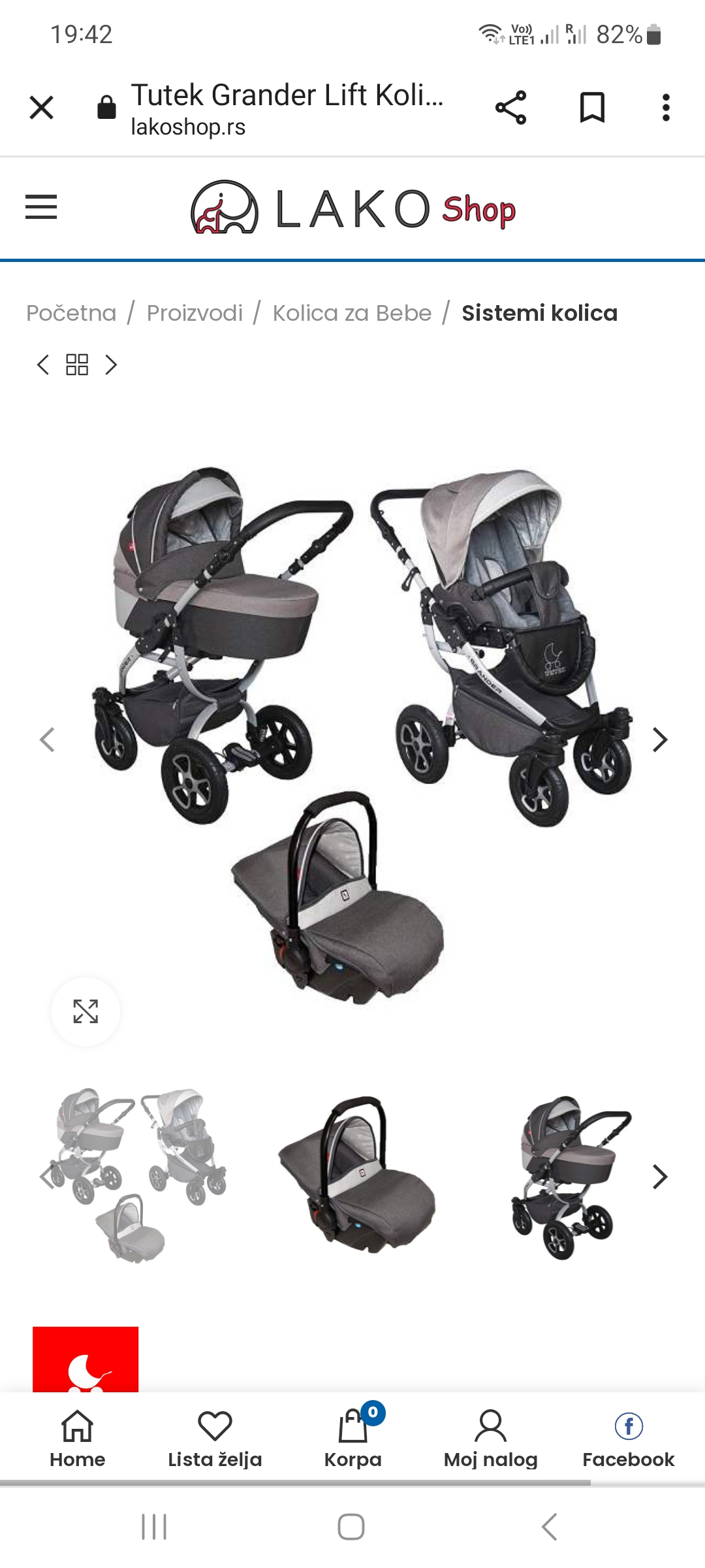 Screenshot_20230108_194228_Chrome Na prodaju kolica 3 u 1 marke Tutek, nosiljka, auto sediste, sportsko sediste, korpa za kupovinu, torba za bebu, zastitna navlaka za noge, zastitna navlaka za kisu i mrezica za komarce. Sve je u odlicnom stanju, kao novo, najduze je korisceno sportsko sediste ali je i ono u dosta dobrom ocuvanom stanju.