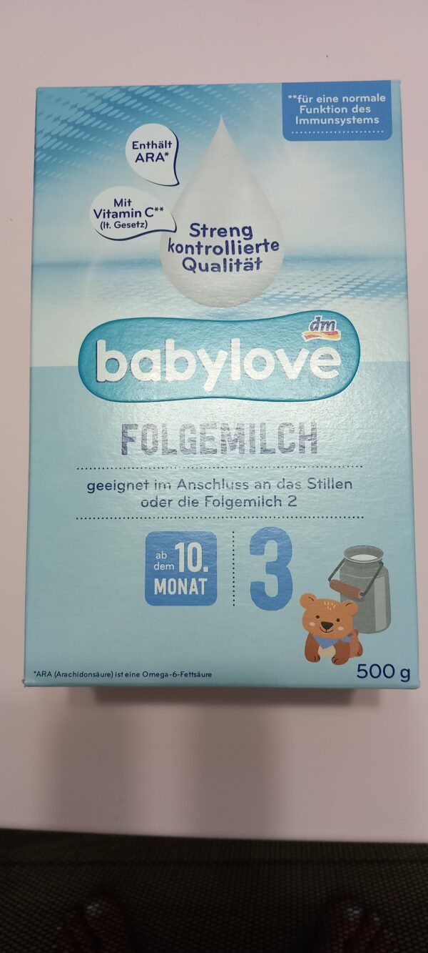 Babylove mleko iz Dm-a. Babylove 3,koristi se od 10. Meseca (500 gr)