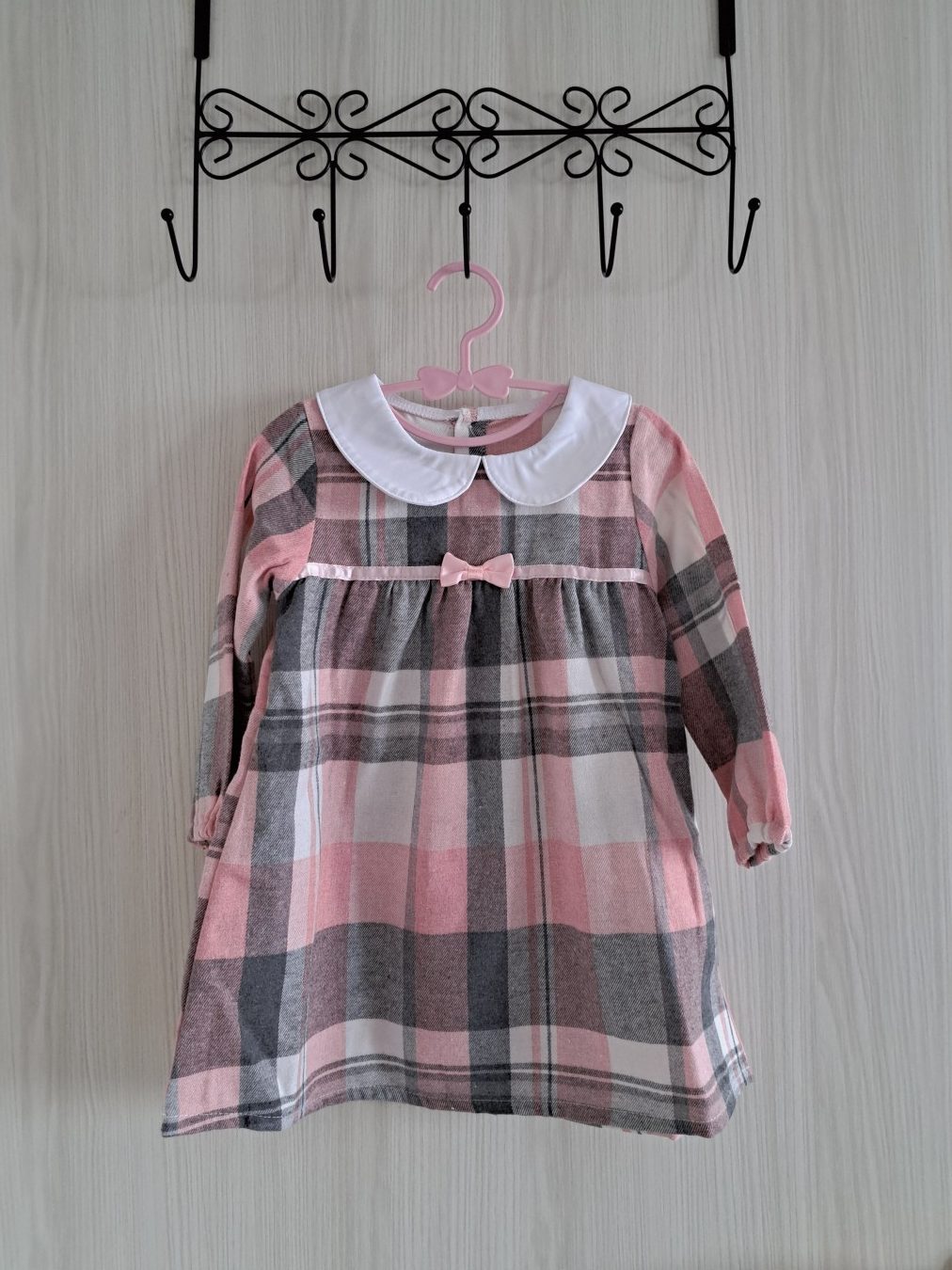 slika-haljinica-za-bebe-devojcice-karirana-roze-12-18m-novo_slika_O_453539893
